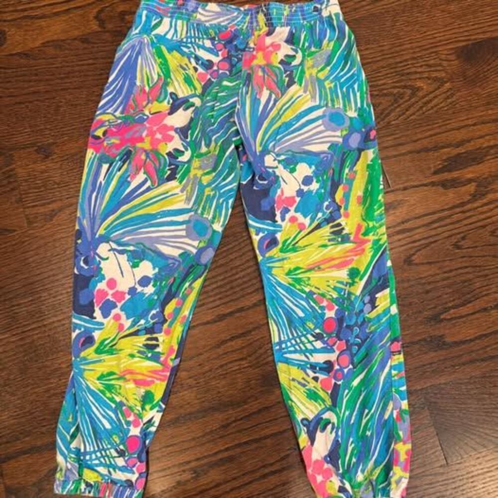Lilly Pulitzer Kids Reese Tropical Print Joggers size 6/7
